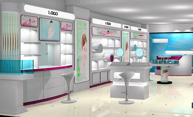 綿陽專業(yè)化妝品店設計公司 卓巧裝飾 |空間|室內(nèi)設計|商業(yè)空間設計 