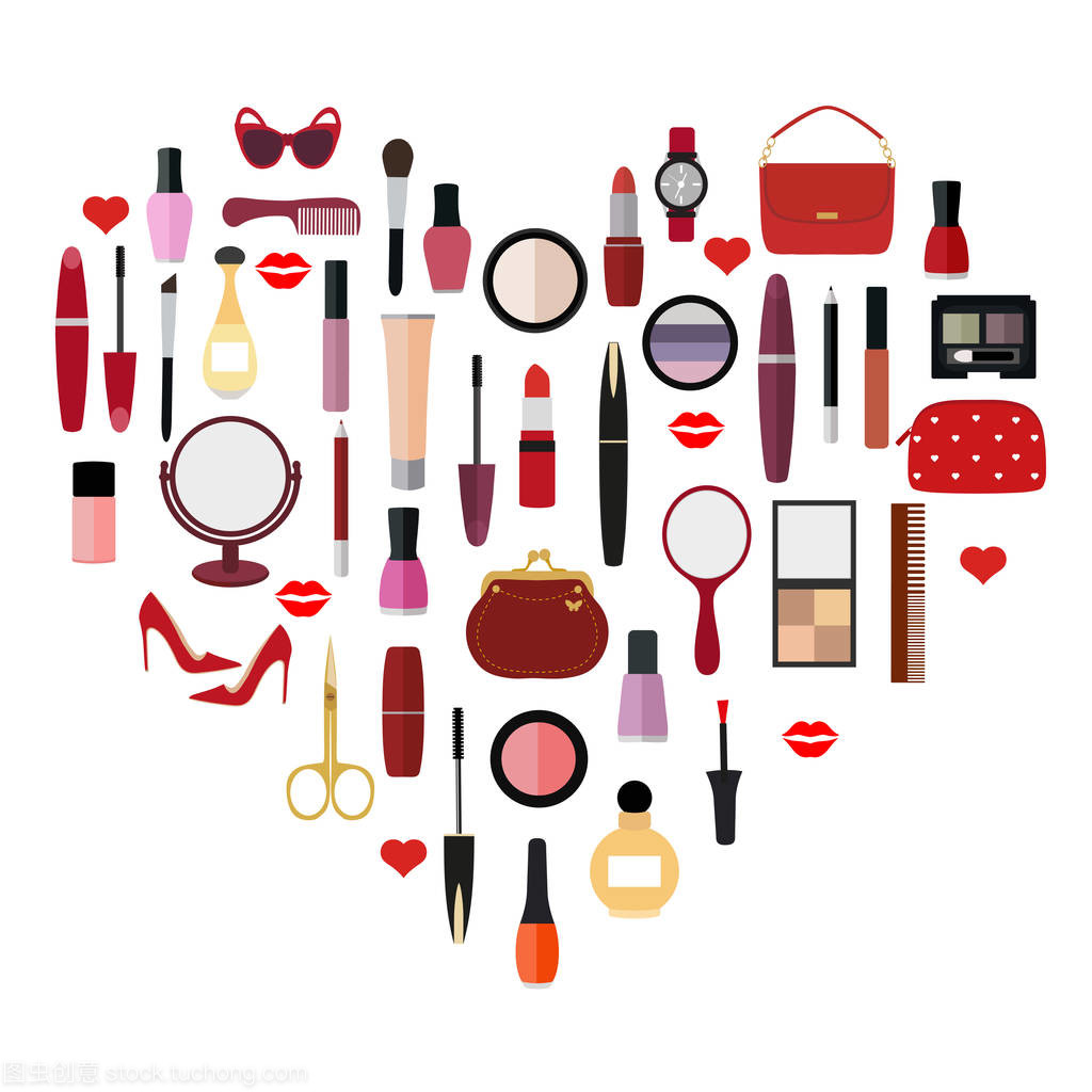 心形設計：化妝品與時尚的浪漫融合